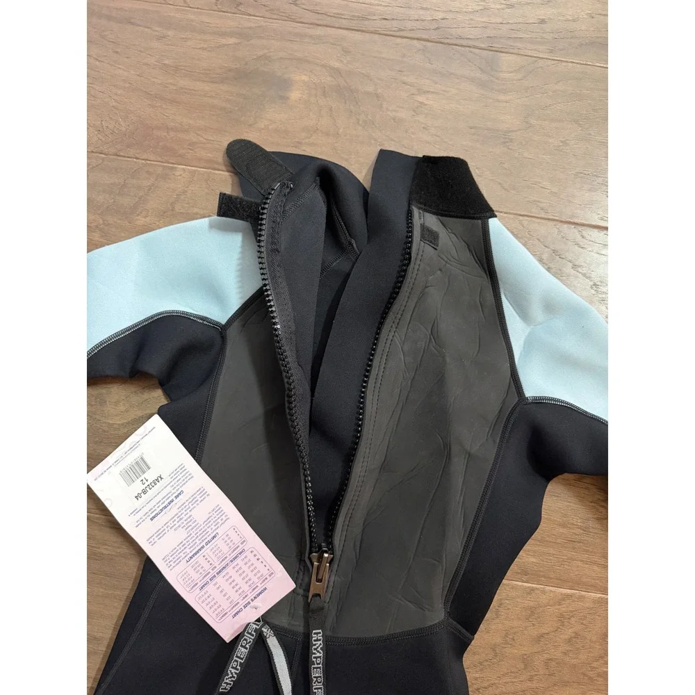 NWT Hyperflex Access Kids Wetsuit Full Body Black Blue Neoprene Size 12